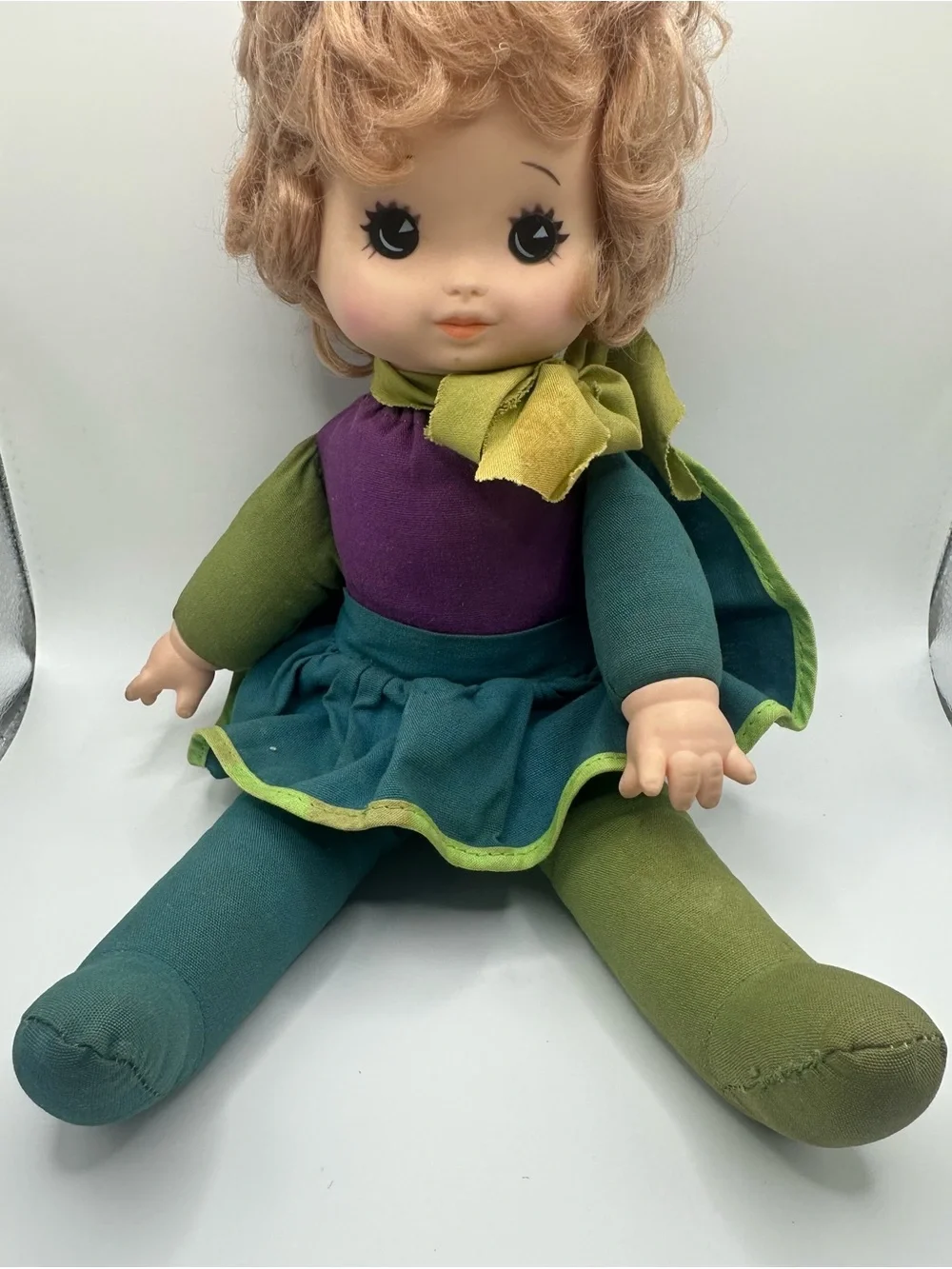 Masquerade Magic Eegee Goldberger Doll Vtg 1970s Green Purple Quick Change